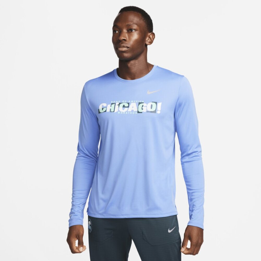 Nike Men’s Chicago Marathon Miler Long Sleeve Running Top FD2699-450, Size M